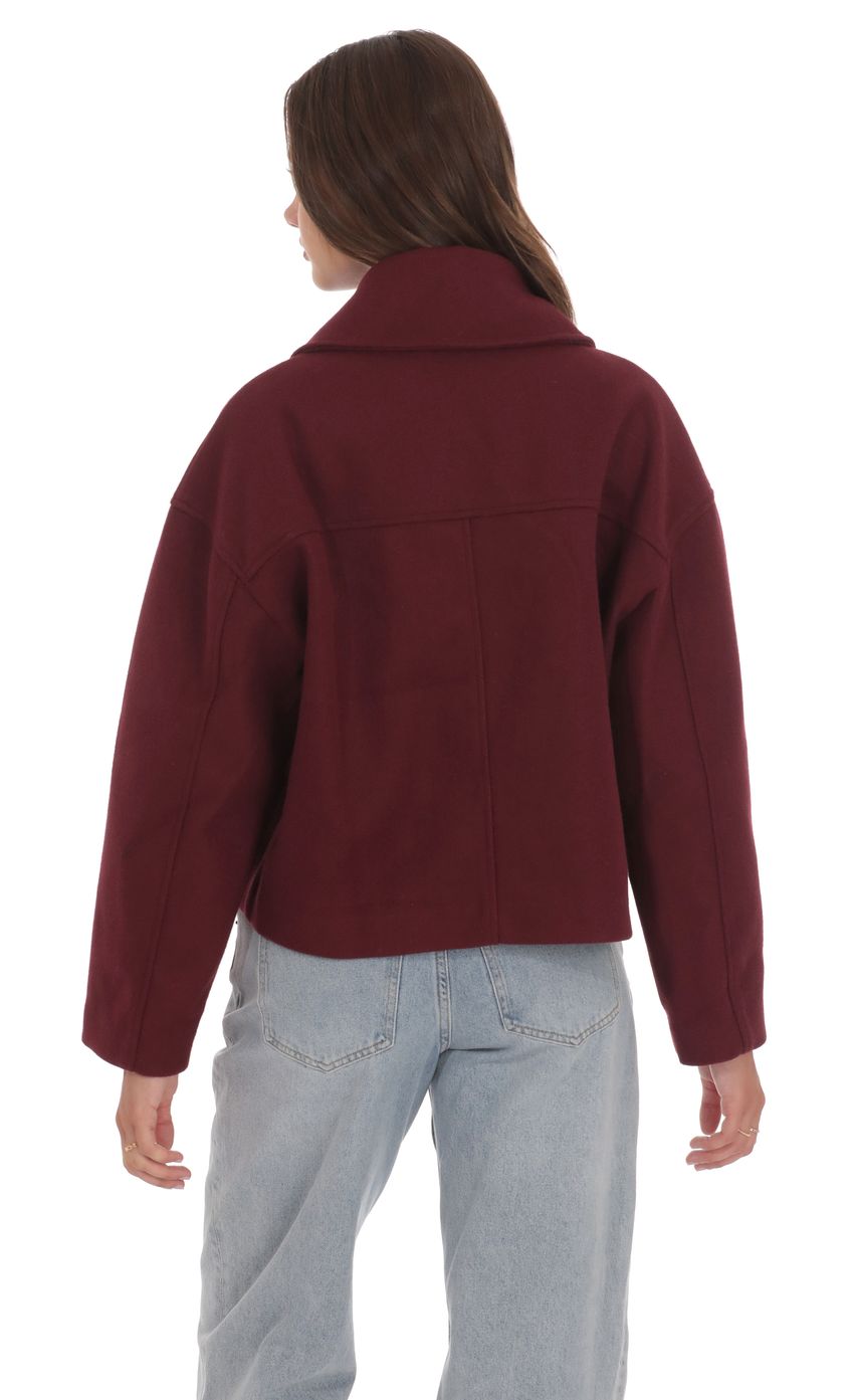 Double Breasted Short Trench in Navy